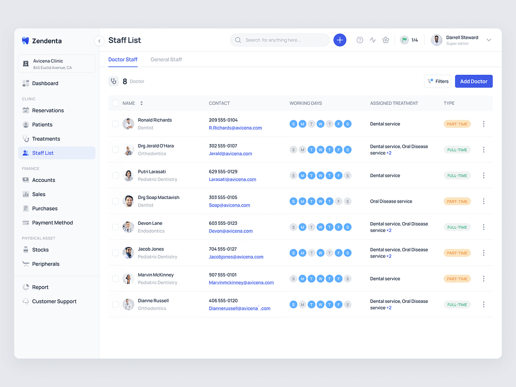 MyClinic Interface